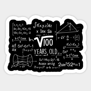 10. Geburtstag Party Geschenk Wurzel 100 Years Old Mathe Sticker